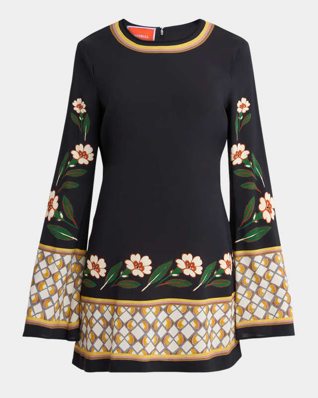 Supremes-Print Mini Swing Dress